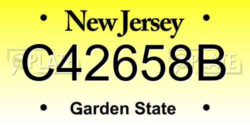 C42658B New Jersey License Plate