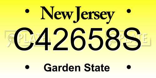 C42658S New Jersey License Plate