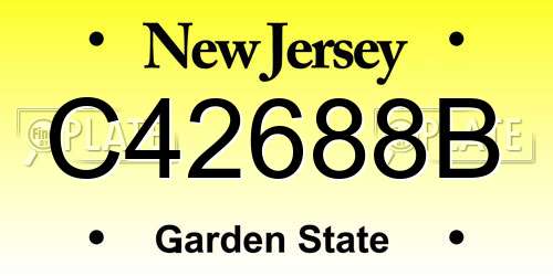 C42688B New Jersey License Plate