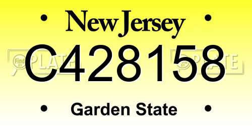 C428158 New Jersey License Plate