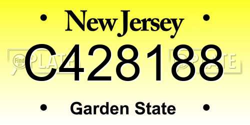 C428188 New Jersey License Plate