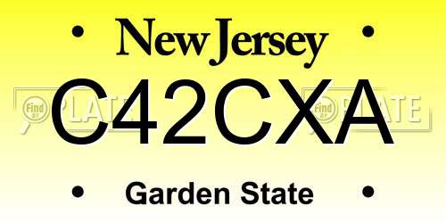C42CXA New Jersey License Plate