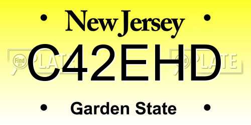 C42EHD New Jersey License Plate