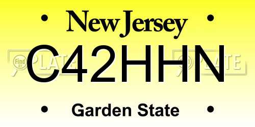 C42HHN New Jersey License Plate