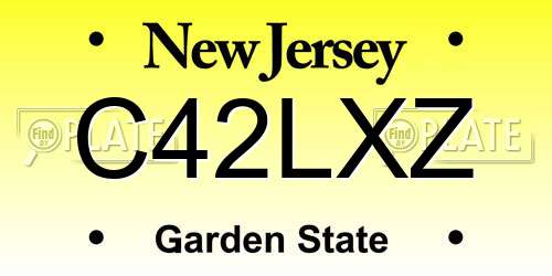 C42LXZ New Jersey License Plate