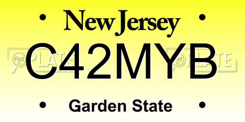 C42MYB New Jersey License Plate