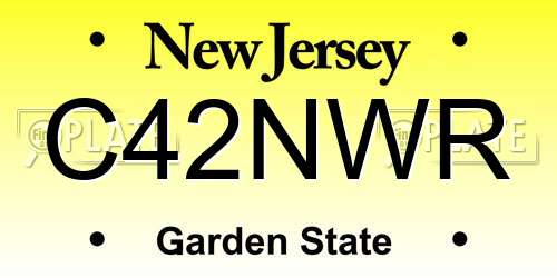 C42NWR New Jersey License Plate