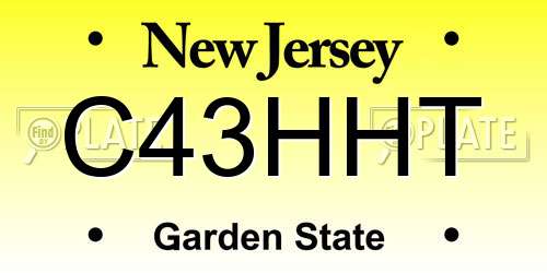 C43HHT New Jersey License Plate