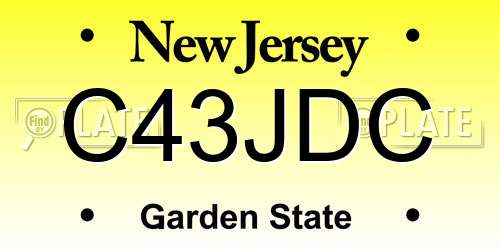 C43JDC New Jersey License Plate