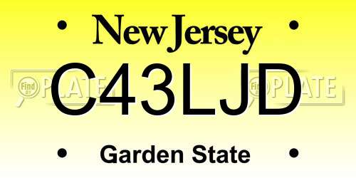 C43LJD New Jersey License Plate