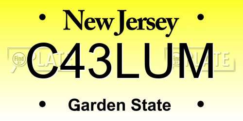 C43LUM New Jersey License Plate