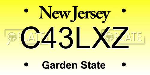 C43LXZ New Jersey License Plate
