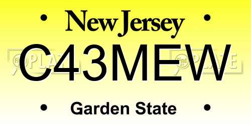 C43MEW New Jersey License Plate