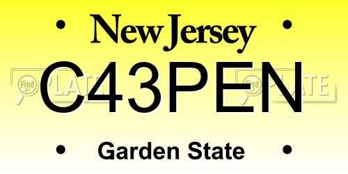 C43PEN New Jersey License Plate