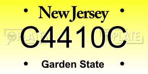 C4410C New Jersey License Plate