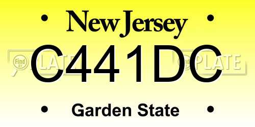 C441DC New Jersey License Plate