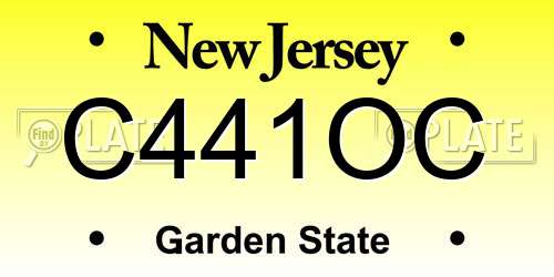 C441OC New Jersey License Plate