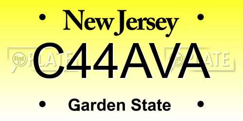 C44AVA New Jersey License Plate