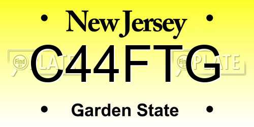 C44FTG New Jersey License Plate