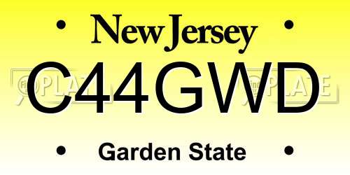 C44GWD New Jersey License Plate
