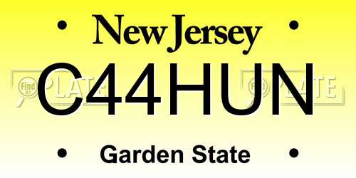 C44HUN New Jersey License Plate