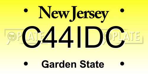 C44IDC New Jersey License Plate