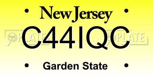 C44IQC New Jersey License Plate