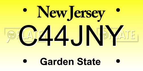 C44JNY New Jersey License Plate