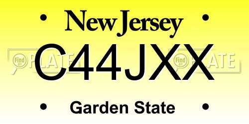 C44JXX New Jersey License Plate