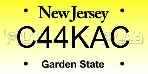 C44KAC New Jersey License Plate