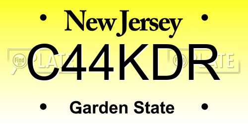 C44KDR New Jersey License Plate
