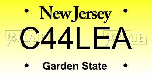 C44LEA New Jersey License Plate