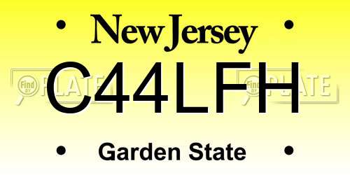 C44LFH New Jersey License Plate