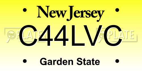 C44LVC New Jersey License Plate