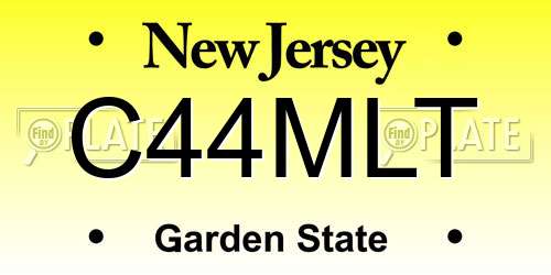 C44MLT New Jersey License Plate
