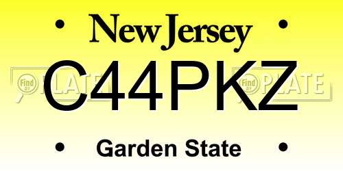 C44PKZ New Jersey License Plate