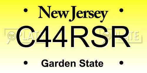 C44RSR New Jersey License Plate