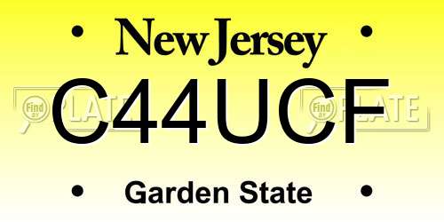 C44UCF New Jersey License Plate