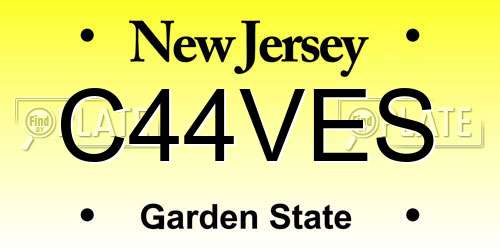 C44VES New Jersey License Plate
