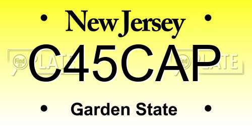 C45CAP New Jersey License Plate