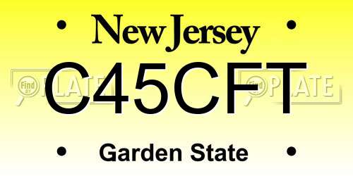 C45CFT New Jersey License Plate