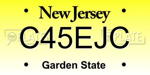 C45EJC New Jersey License Plate