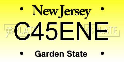 C45ENE New Jersey License Plate