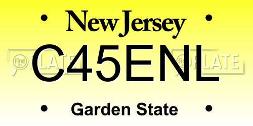 C45ENL New Jersey License Plate