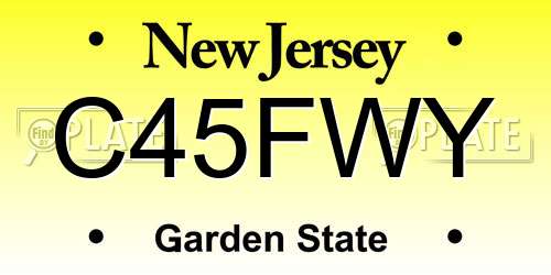 C45FWY New Jersey License Plate