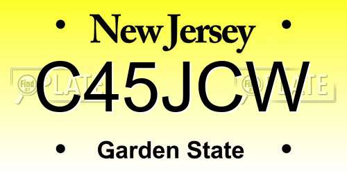 C45JCW New Jersey License Plate