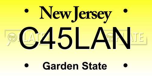 C45LAN New Jersey License Plate