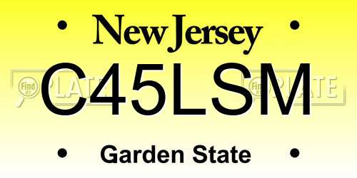 C45LSM New Jersey License Plate