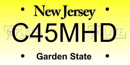 C45MHD New Jersey License Plate