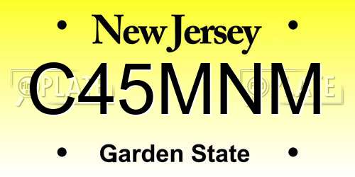 C45MNM New Jersey License Plate